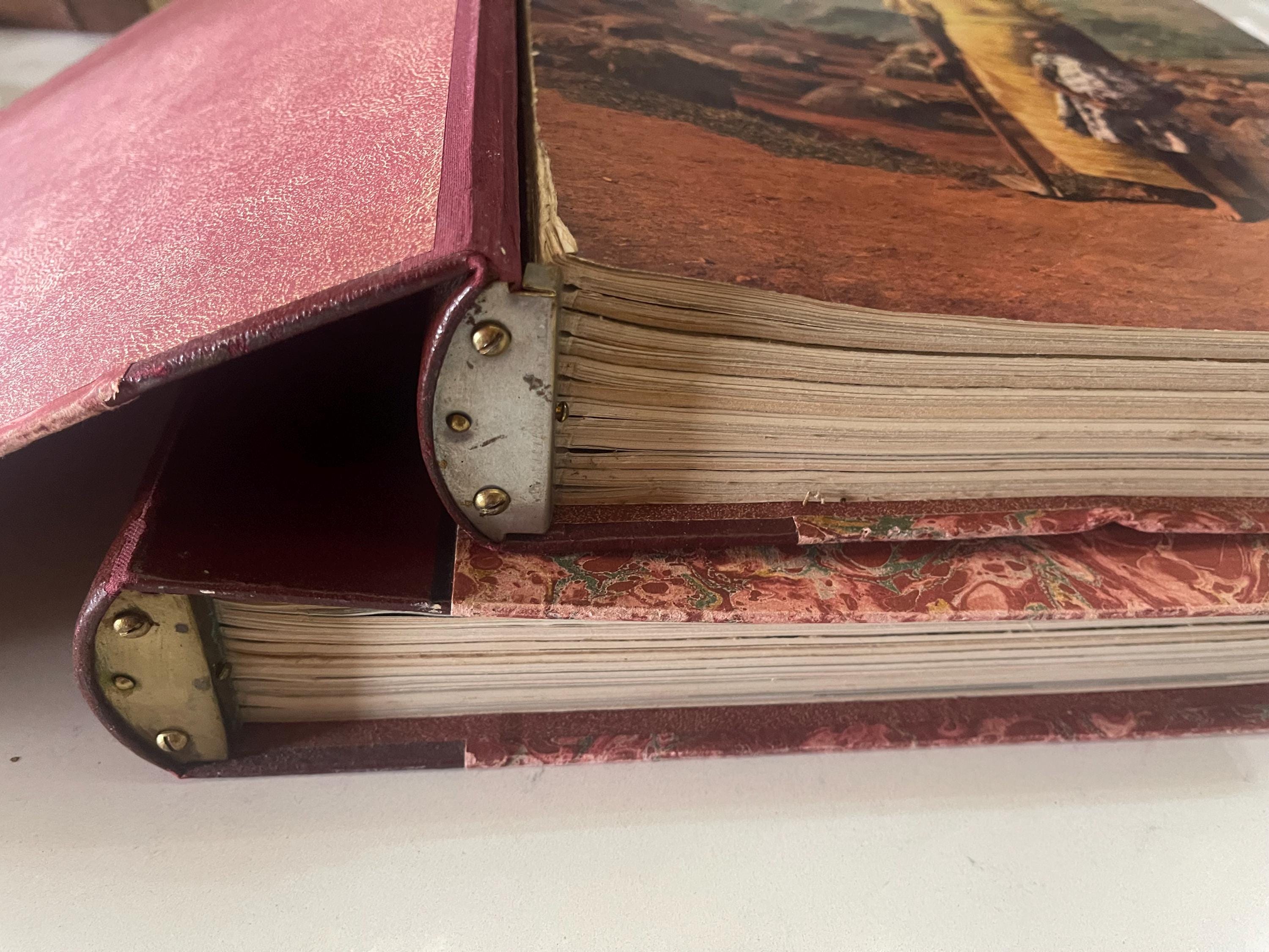 2 marbled, leather-bound volumes of 12 issues of the iconic French magazine Réalités dating from 1953.