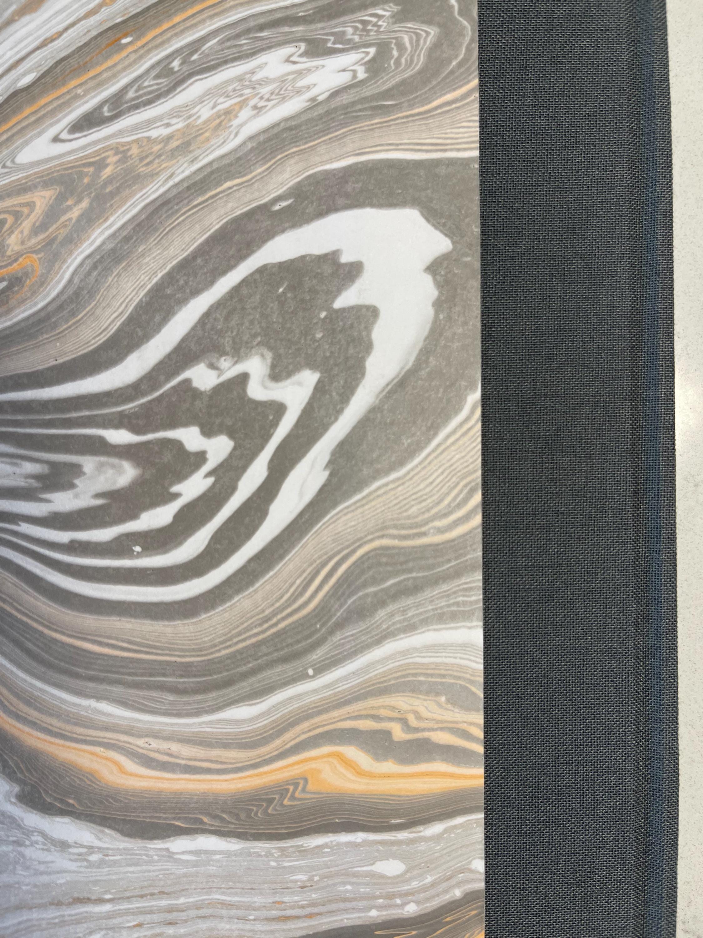 A5 Notebook/Journal Hand Marbled Hard Cover, Hand Made - Carnet A5 Fait Main avec Couverture Rigide Marbrée à la Main