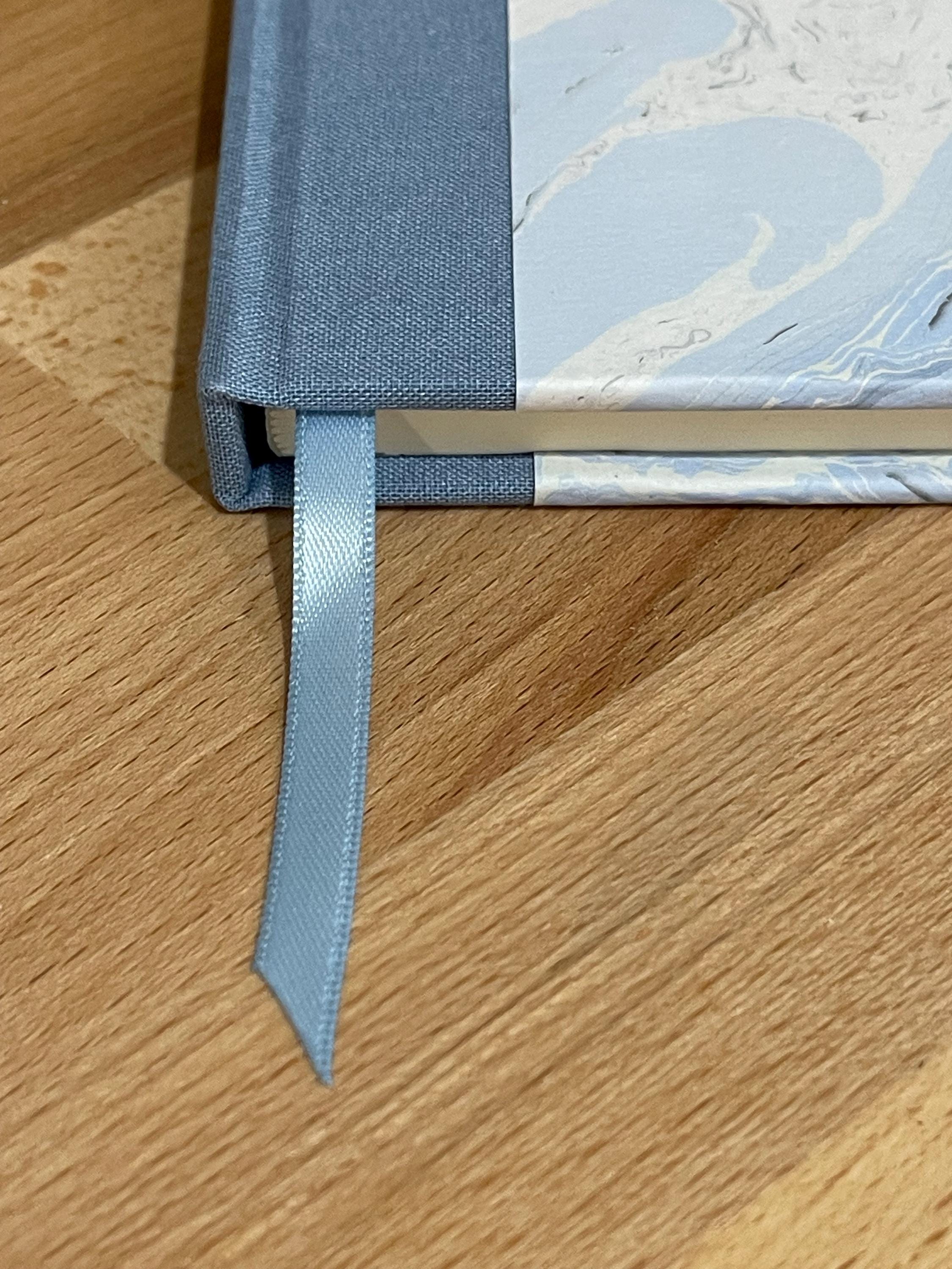 Marbled Notebook/Journal A5 Hard Cover, Hand Made, Blue, suminagashi technique - lined pages