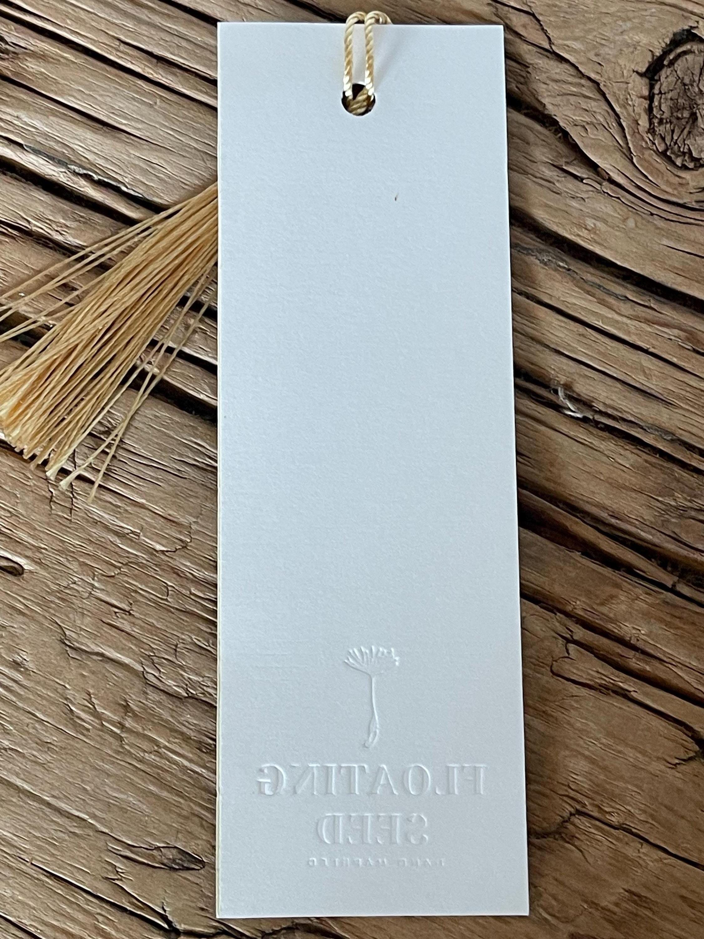 Bookmark, unique hand marbled with matching tassel, ideal small gift for any book lover