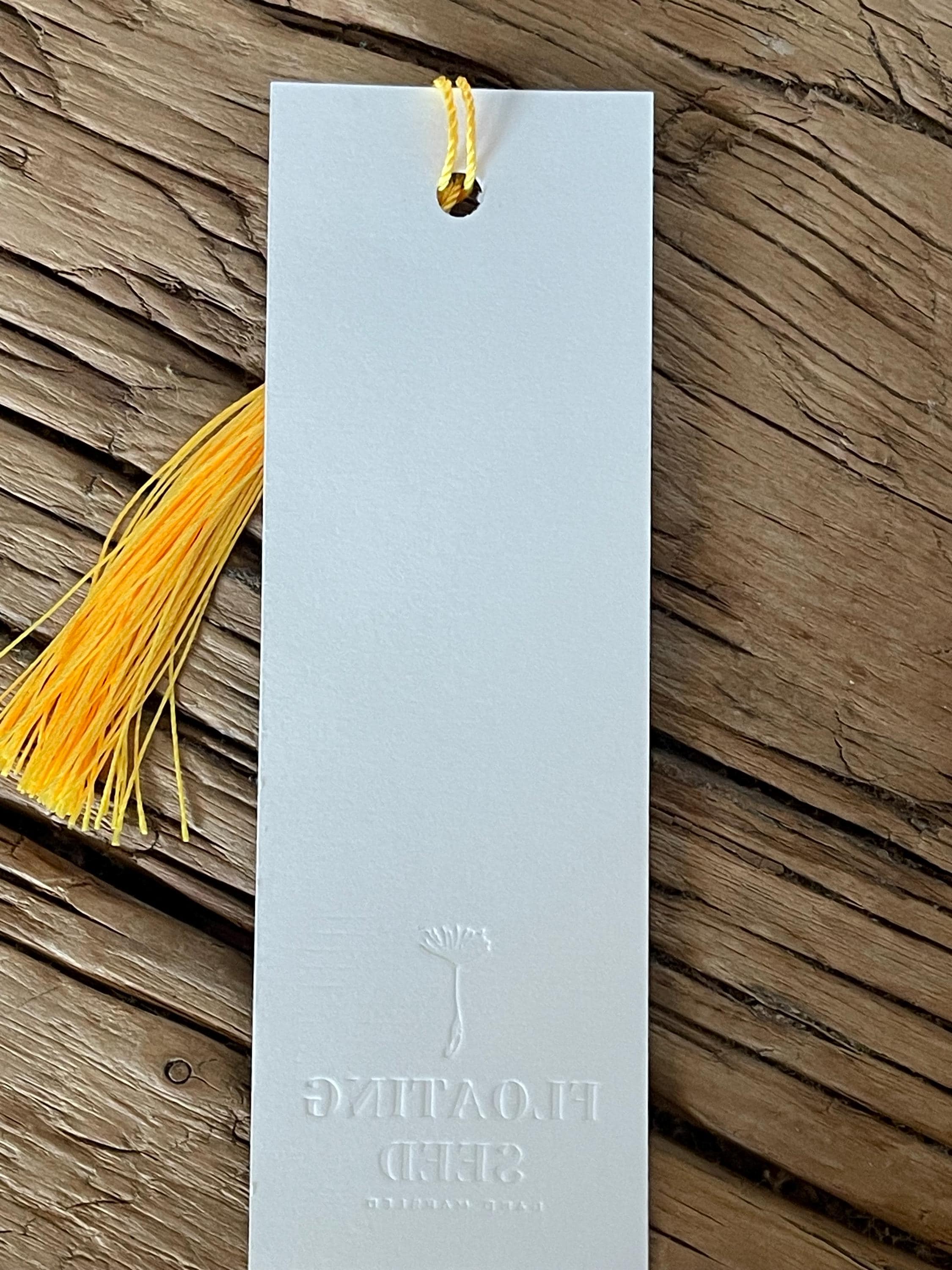 Bookmark, unique hand marbled with matching tassel, ideal small gift for any book lover