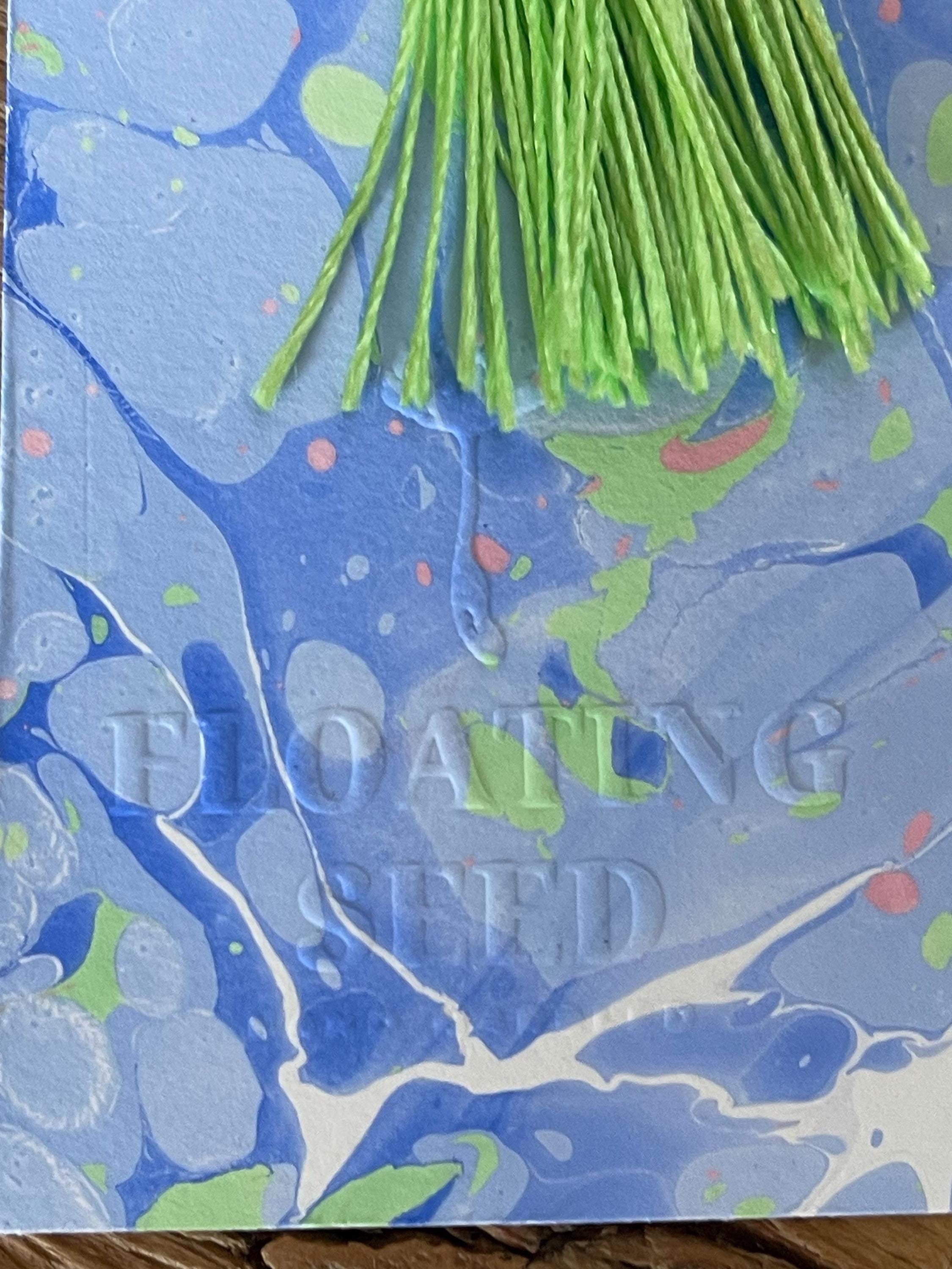 Bookmark, unique hand marbled with matching tassel, ideal small gift for any book lover