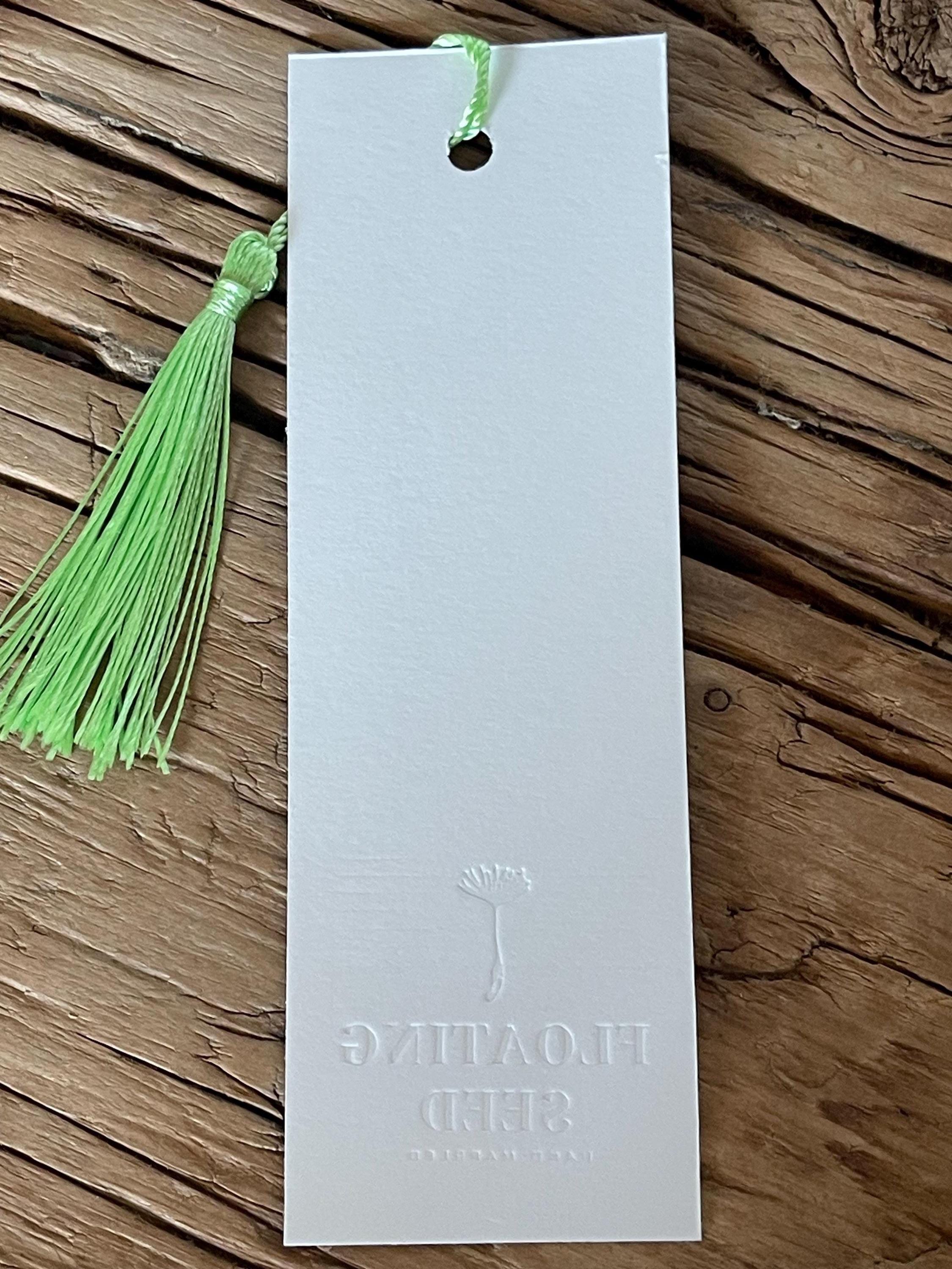 Bookmark, unique hand marbled with matching tassel, ideal small gift for any book lover