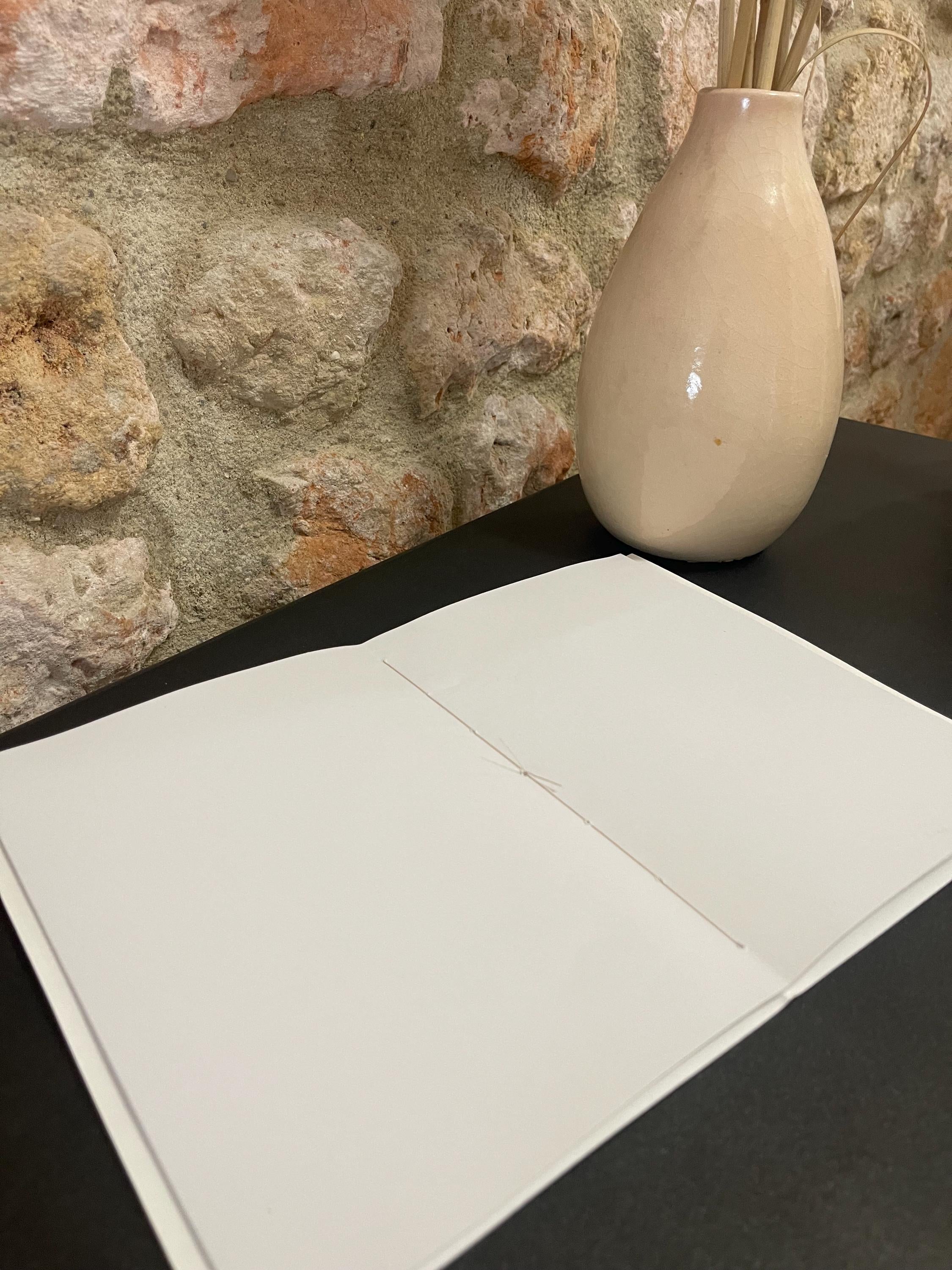 Hand made, hand marbled sketchbook, notebook, journal, softcover in greens, beige and white stone pattern with recycled white plain pages.