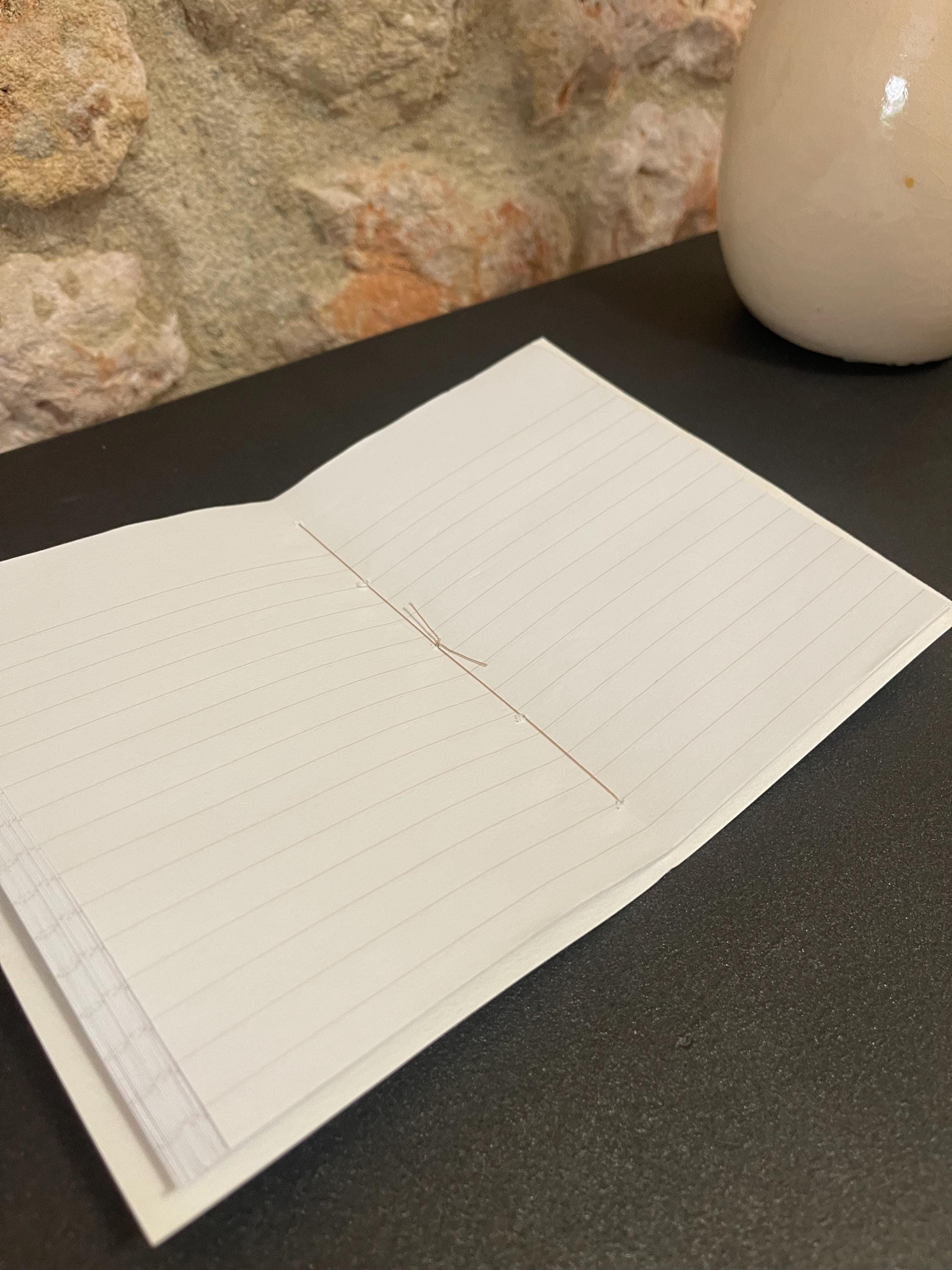Pocket lined notebook, hand sewn, hand marbled soft cover, A6, in browns, stone pattern with 80 pages of lined 80g/m2 paper. Unique gift.