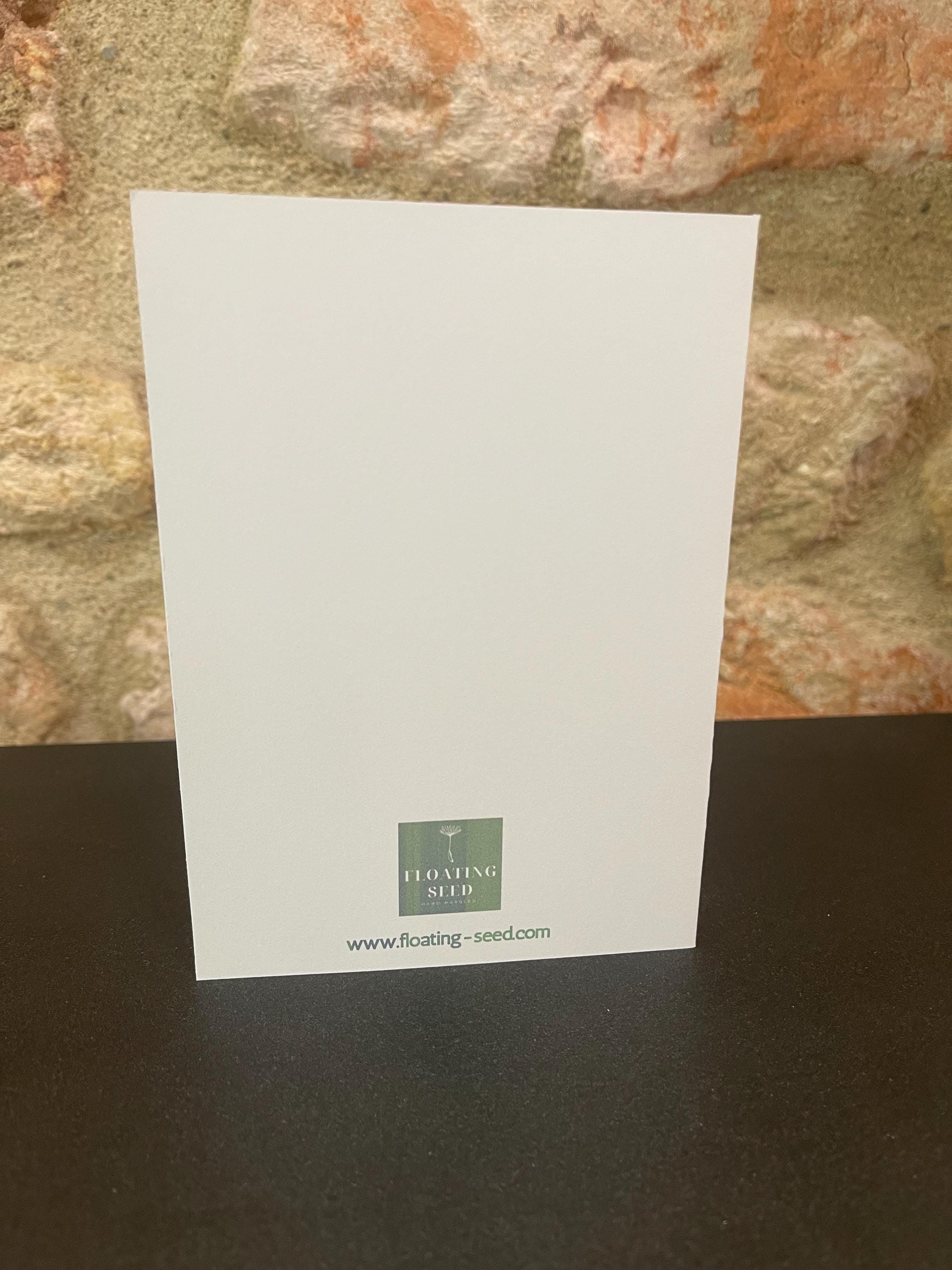 2 Cartes Merci- Printed marbled cards with envelopes, blank inside ideal for your thank you messages