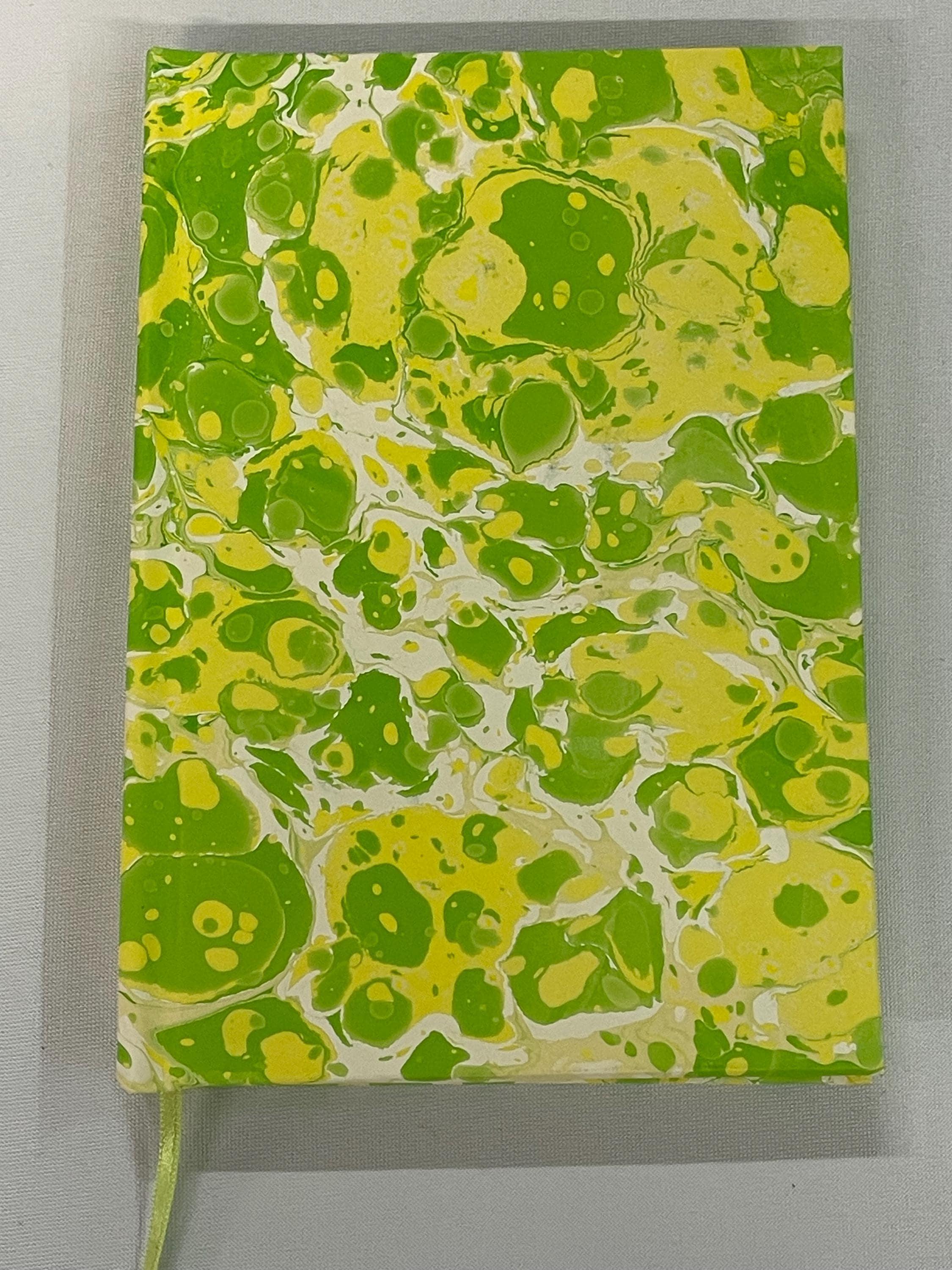 Hand Marbled Pocket Notebook | Lemon & Lime Inspired Journal | Handmade Lined Notebook | Unique Gift for Writers, Stationery Lovers