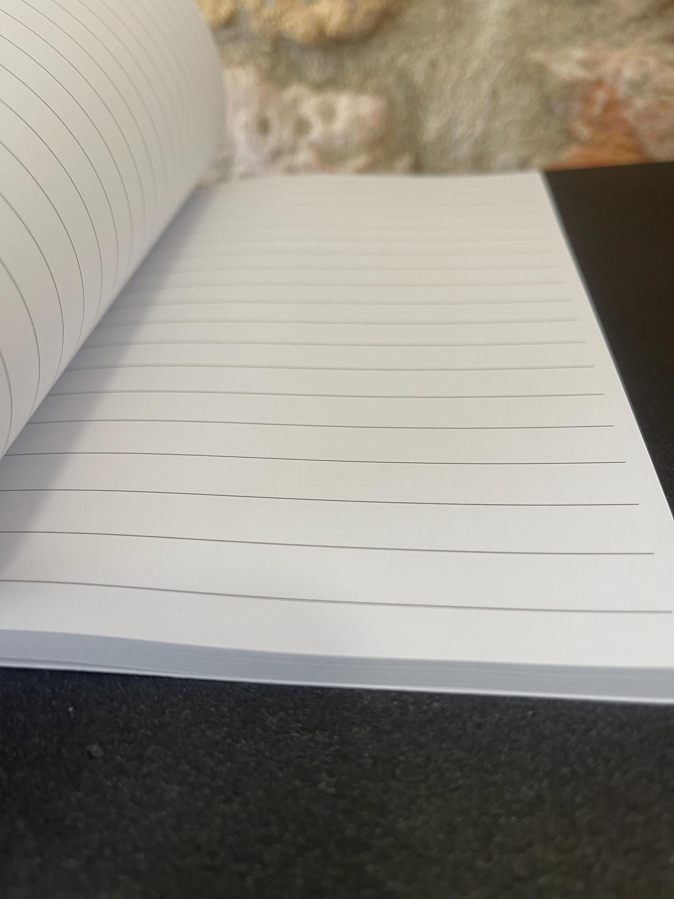 Marbled Notebook in gorgeous blues, a bold twist on tradition, soft recycled cover, 96 lined pages, practical notebook for daily use