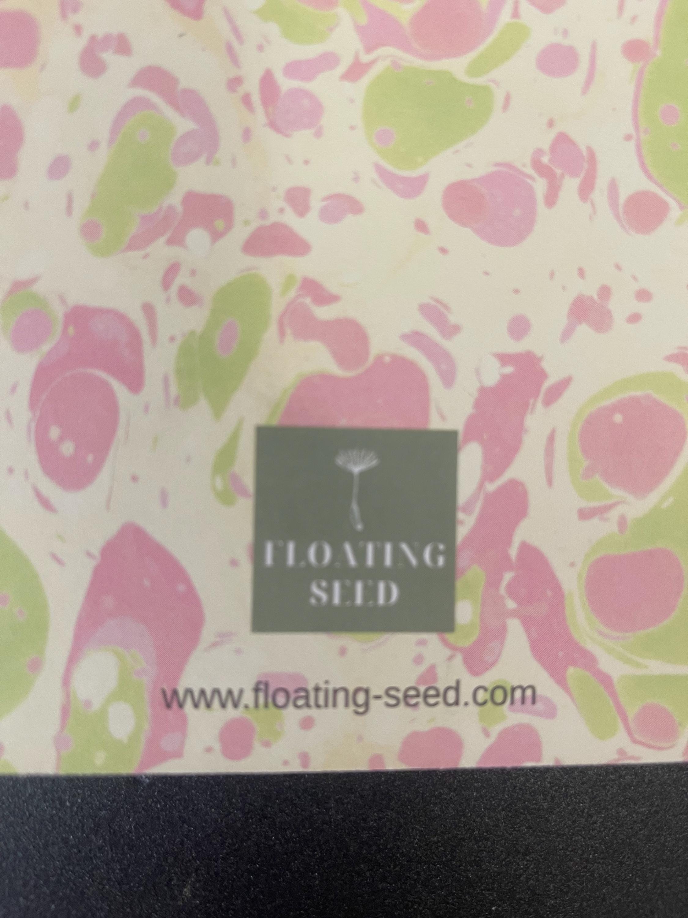 Marbled Notebook in pinks and greens, a bold twist on tradition, soft recycled cover, 96 lined pages, practical notebook for daily use