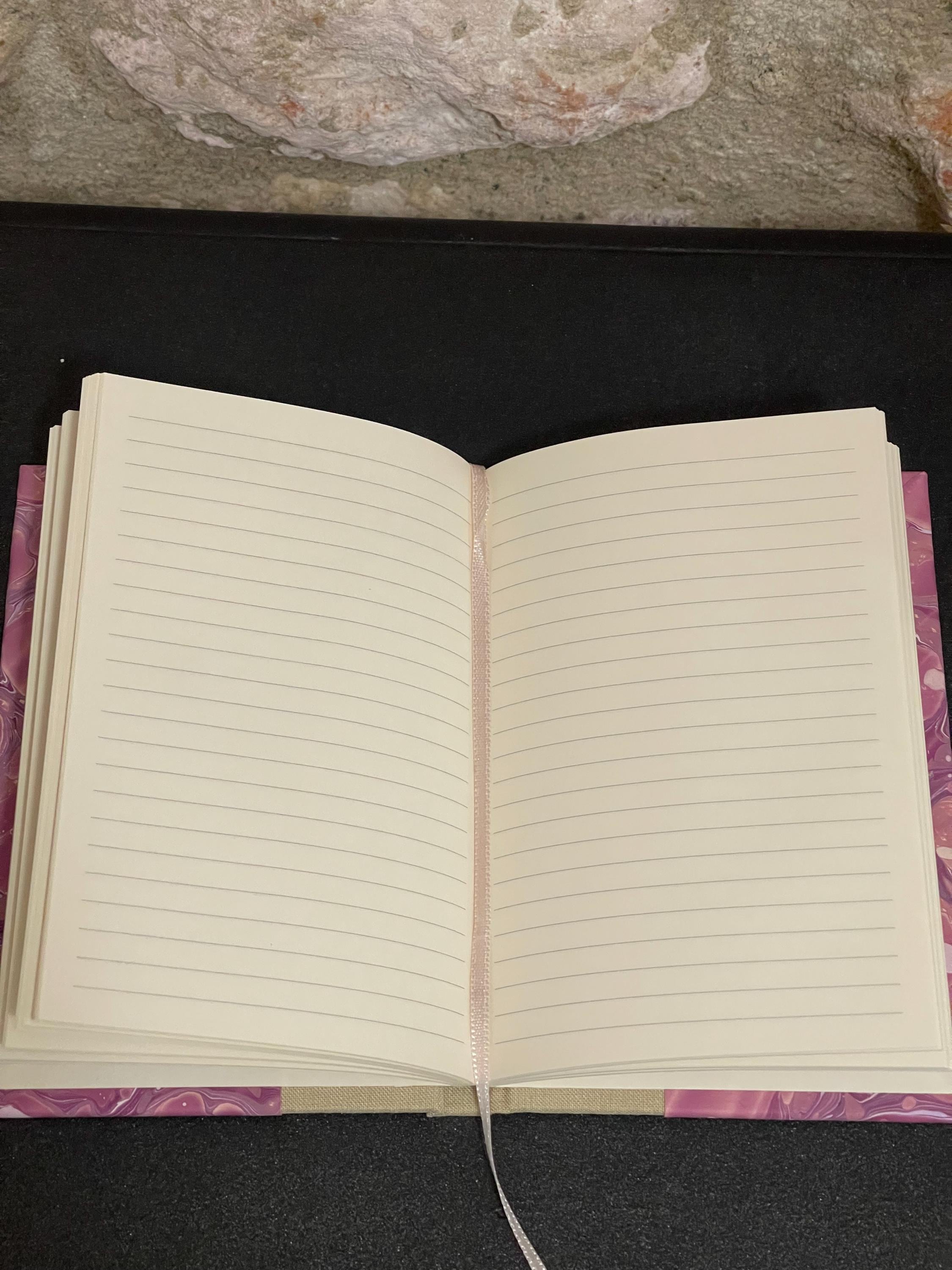 Hand Marbled Lined Notebook | Gift Box Ready - Inspired Journal | for Writers, Stationery Lovers