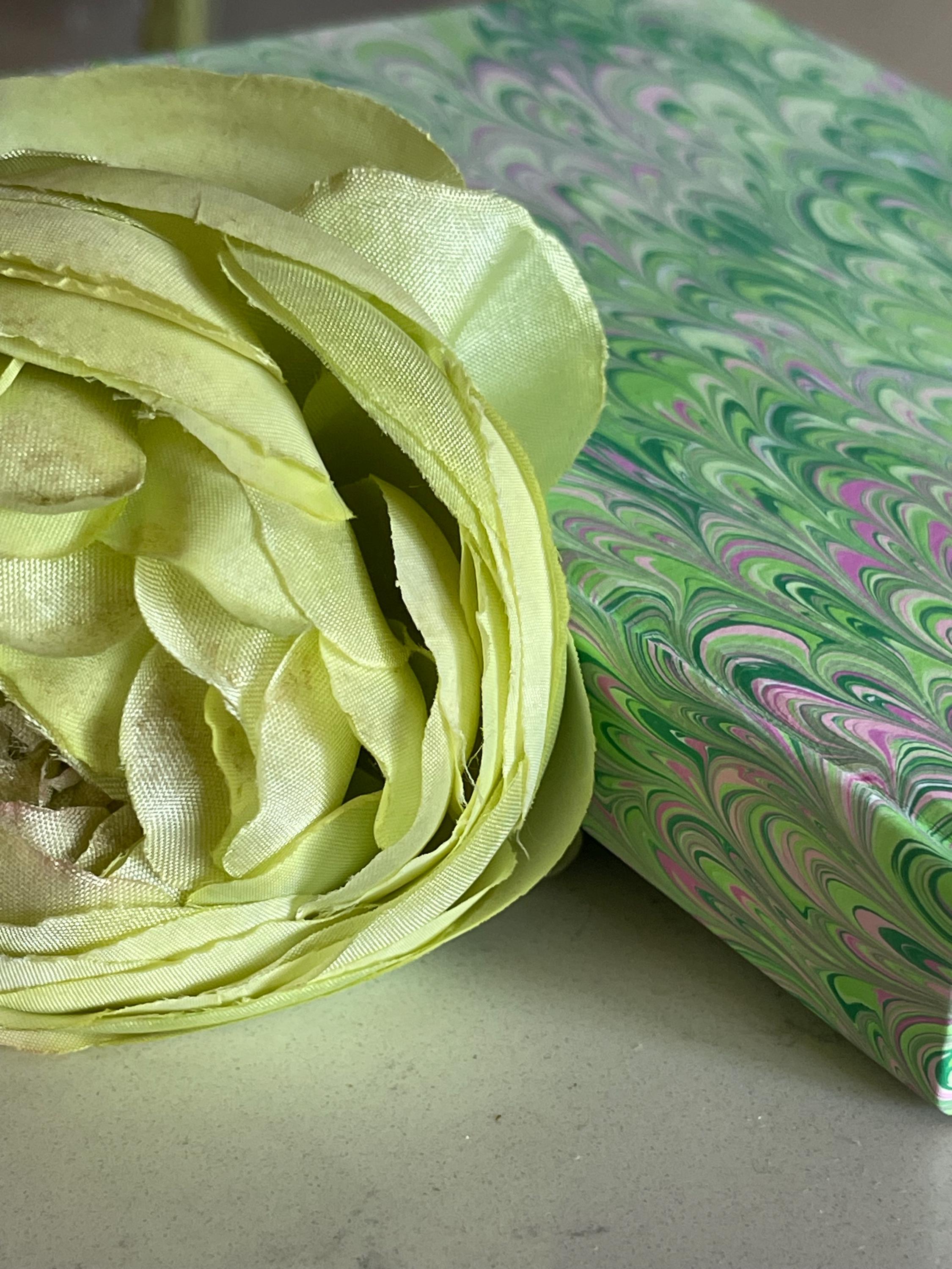Floral inspired journal, Bouquet pinks and greens, Recycled Lined Pages