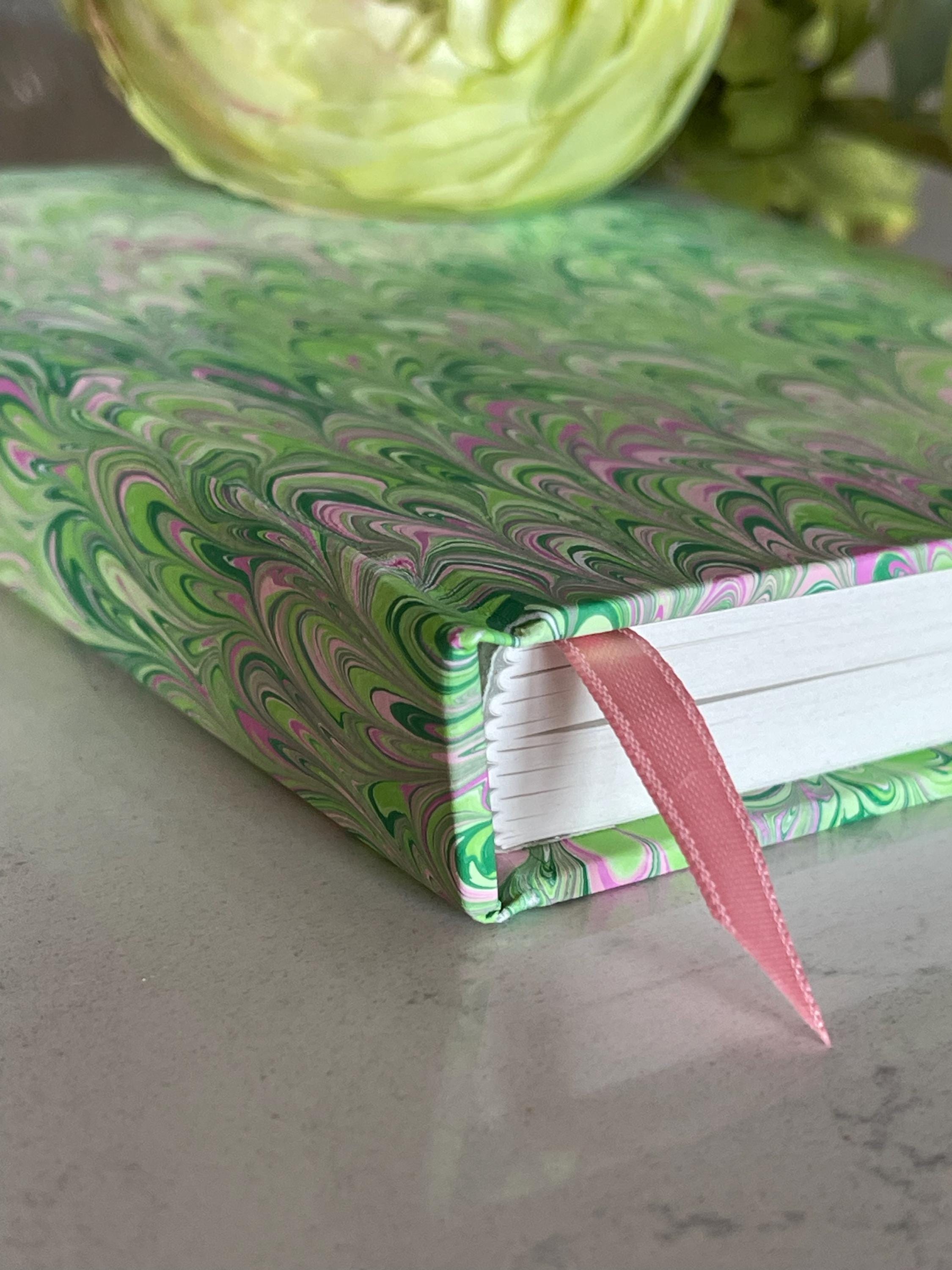 Floral inspired journal, Bouquet pinks and greens, Recycled Lined Pages