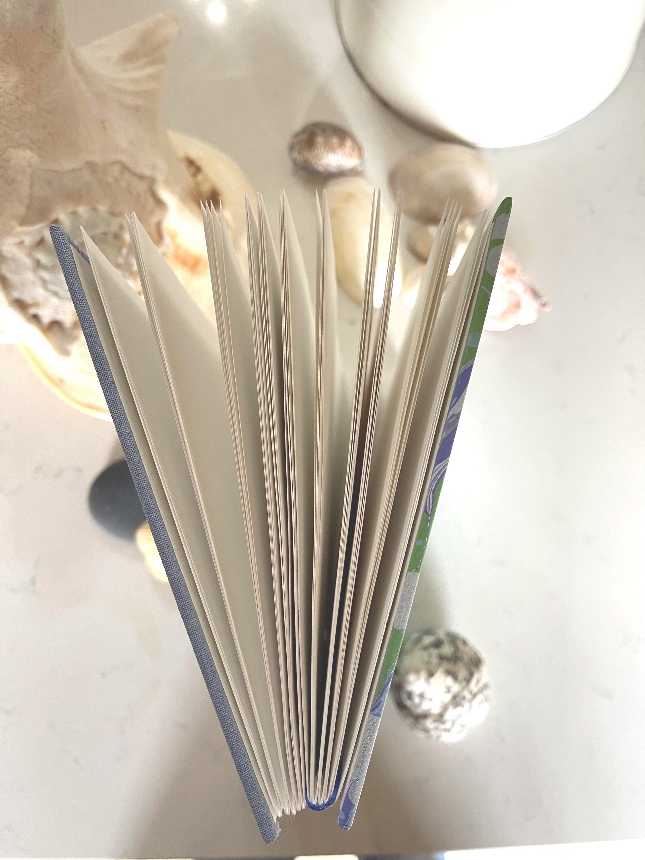 Hand-Marbled Coptic Bound Sketchbook – A5 Drawing Journal, Flat-Opening, 90gsm Canson Paper