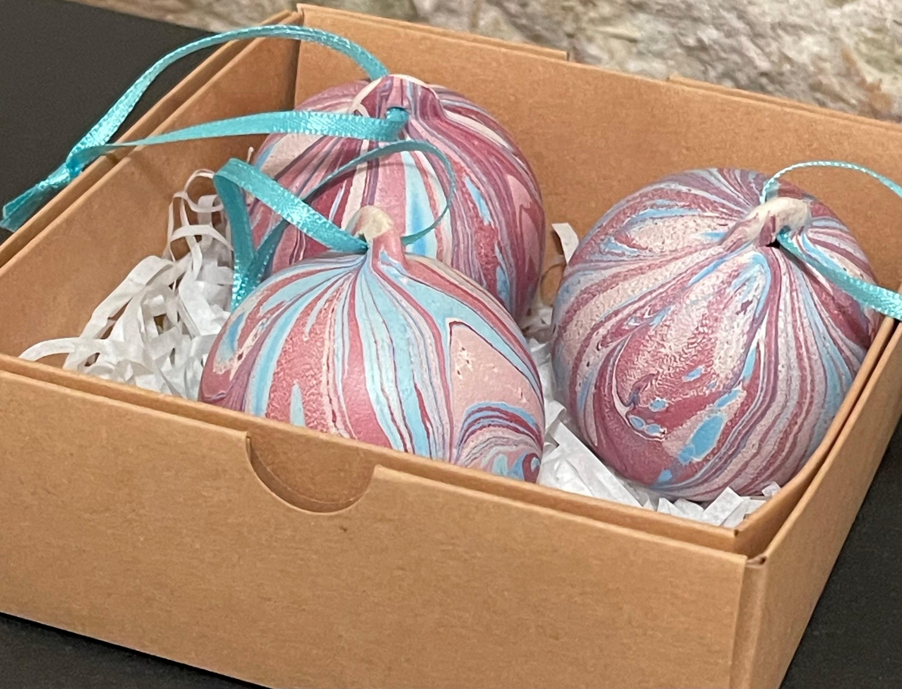 Marbled Christmas Baubles