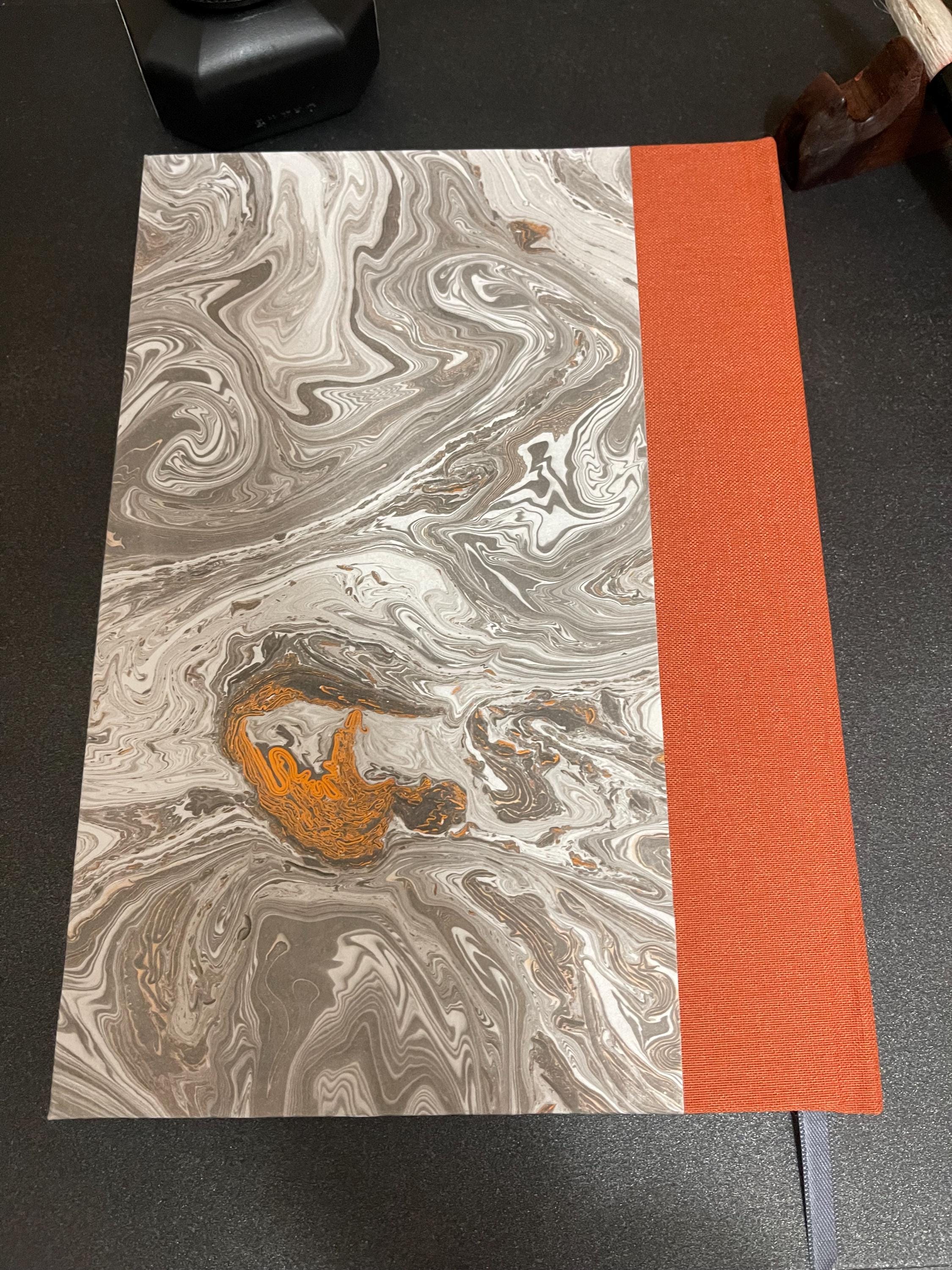 Marbled Notebook/Journal A5 Hard Cover, Hand Made