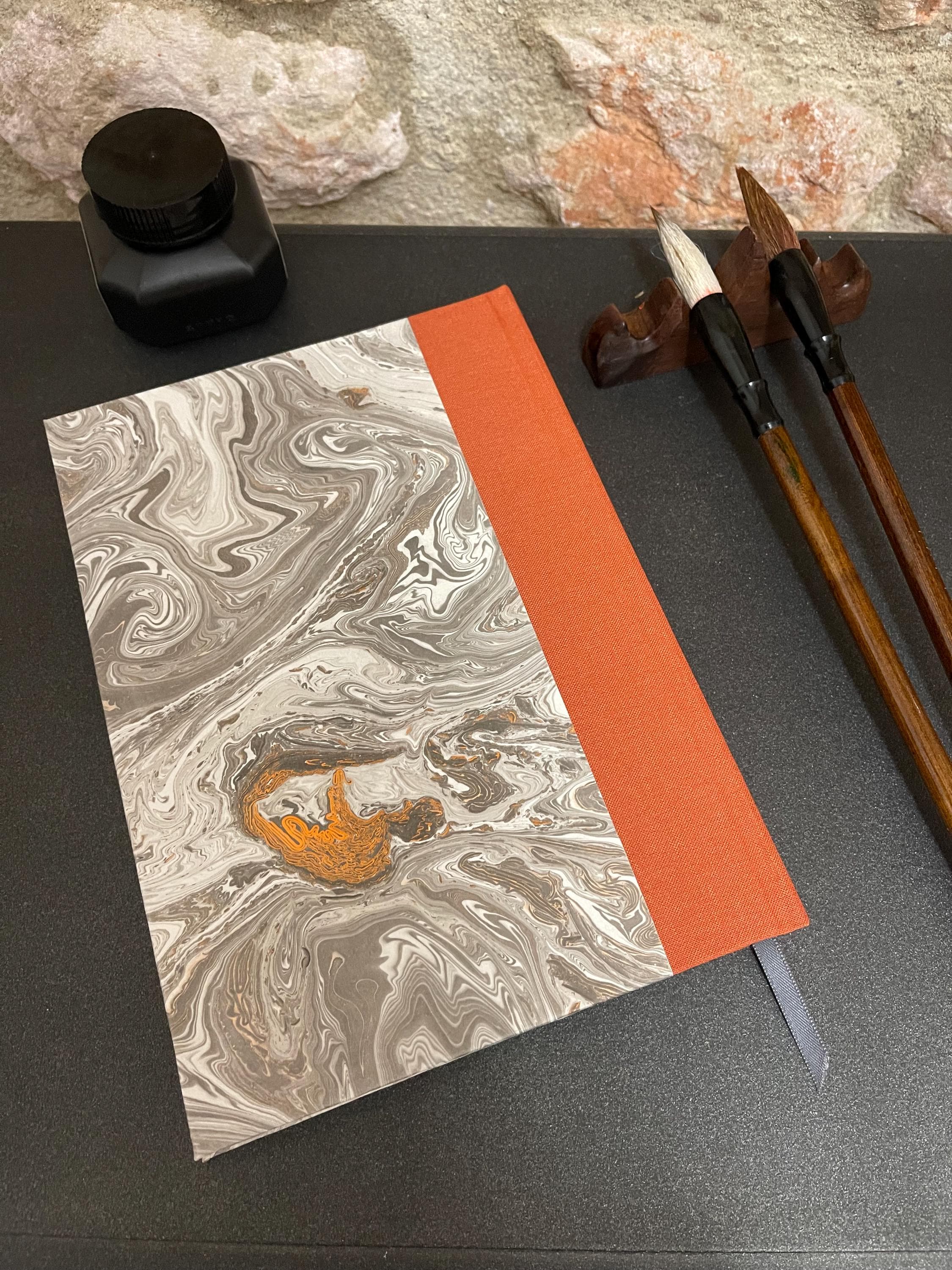 Marbled Notebook/Journal A5 Hard Cover, Hand Made