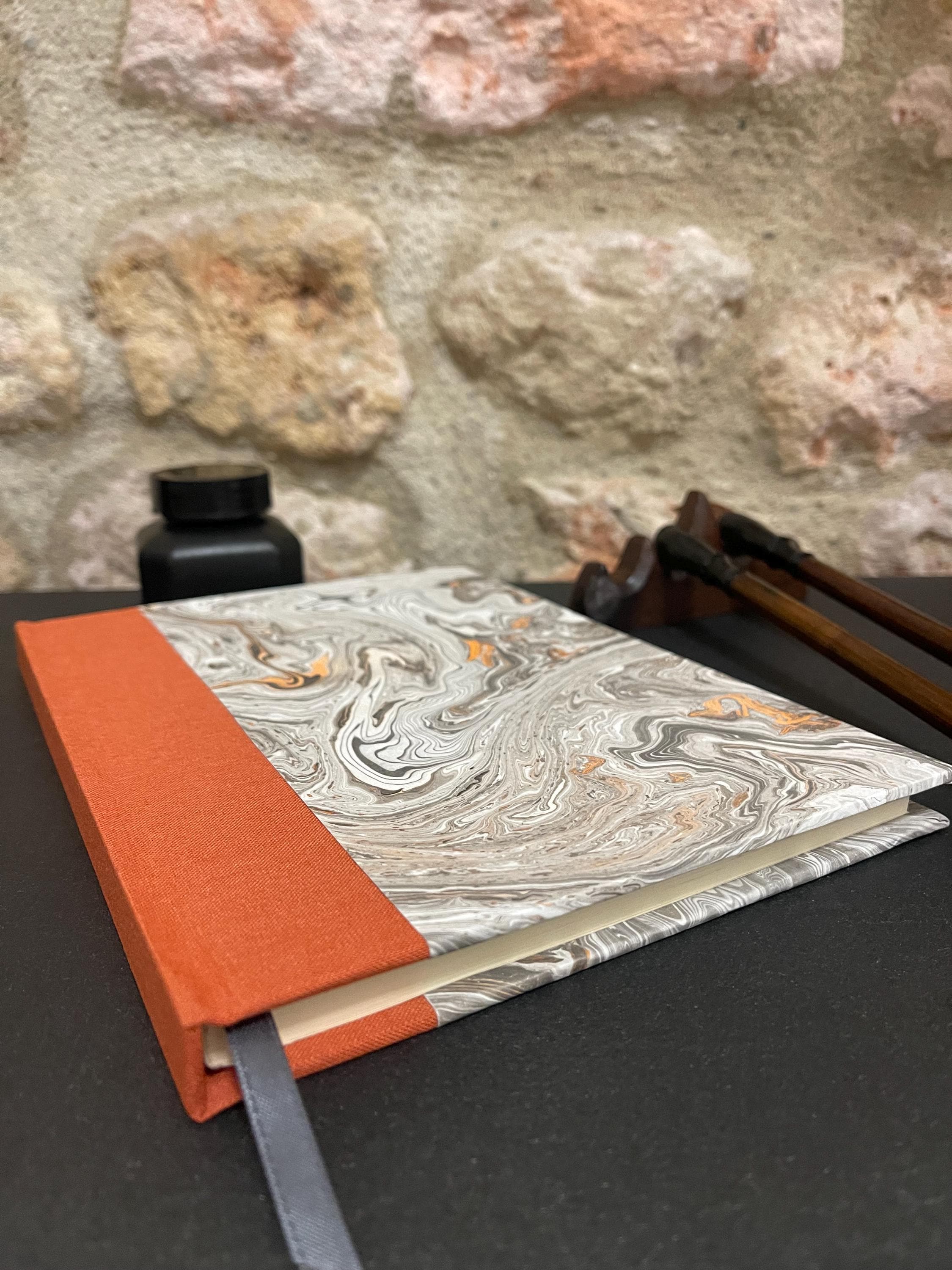 Marbled Notebook/Journal A5 Hard Cover, Hand Made