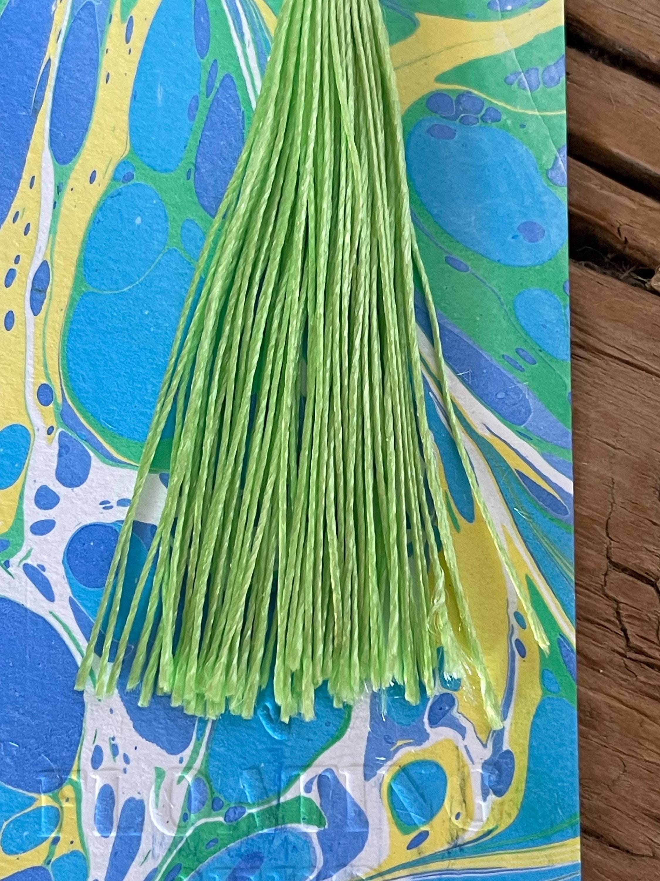 Bookmark, unique hand marbled with matching tassel, ideal small gift for any book lover
