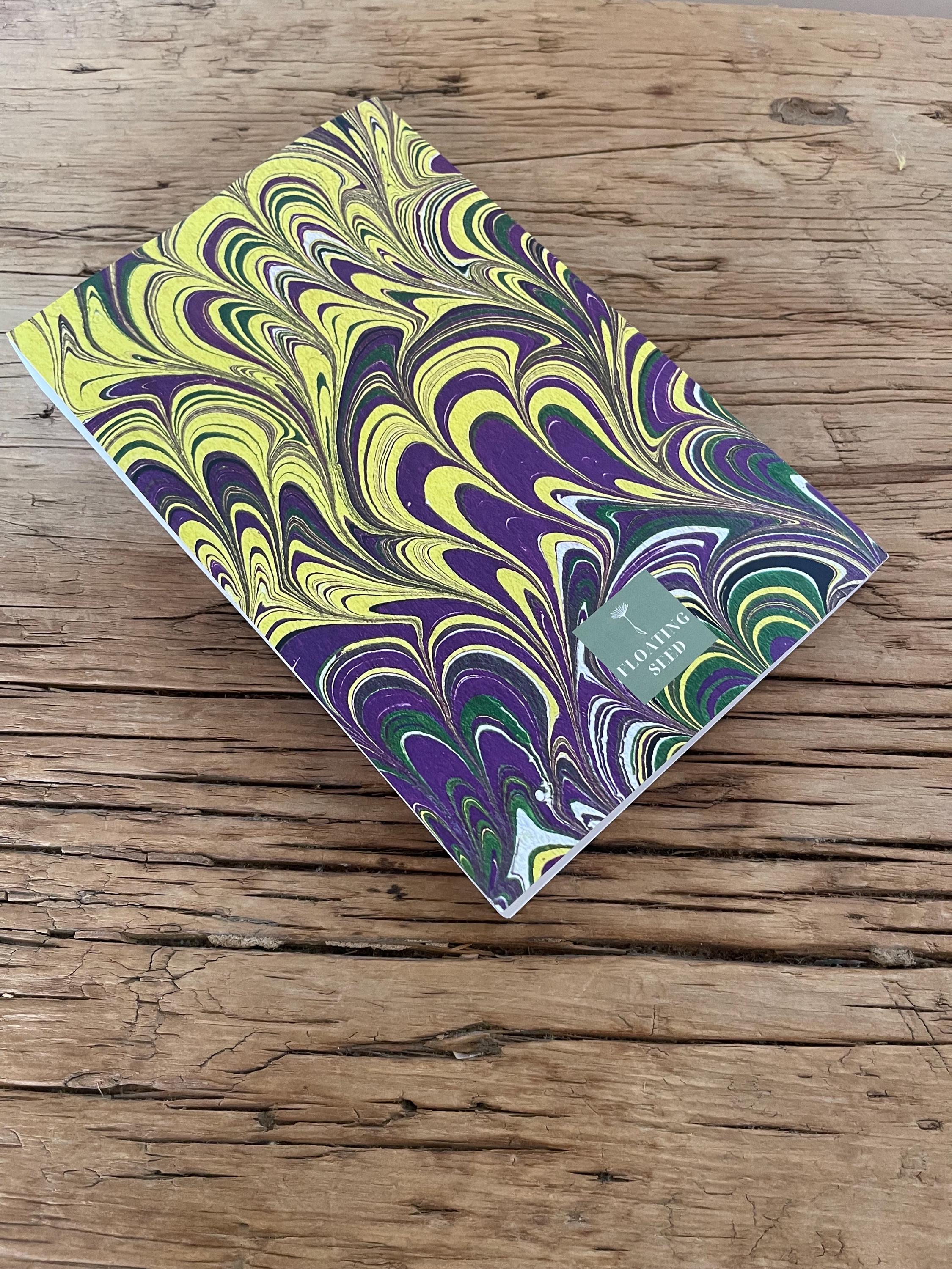 Chunky Printed Marbled Notebook — A Bold Twist on Tradition, soft recycled cover, 160 lined pages, practical notebook for daily todo lists