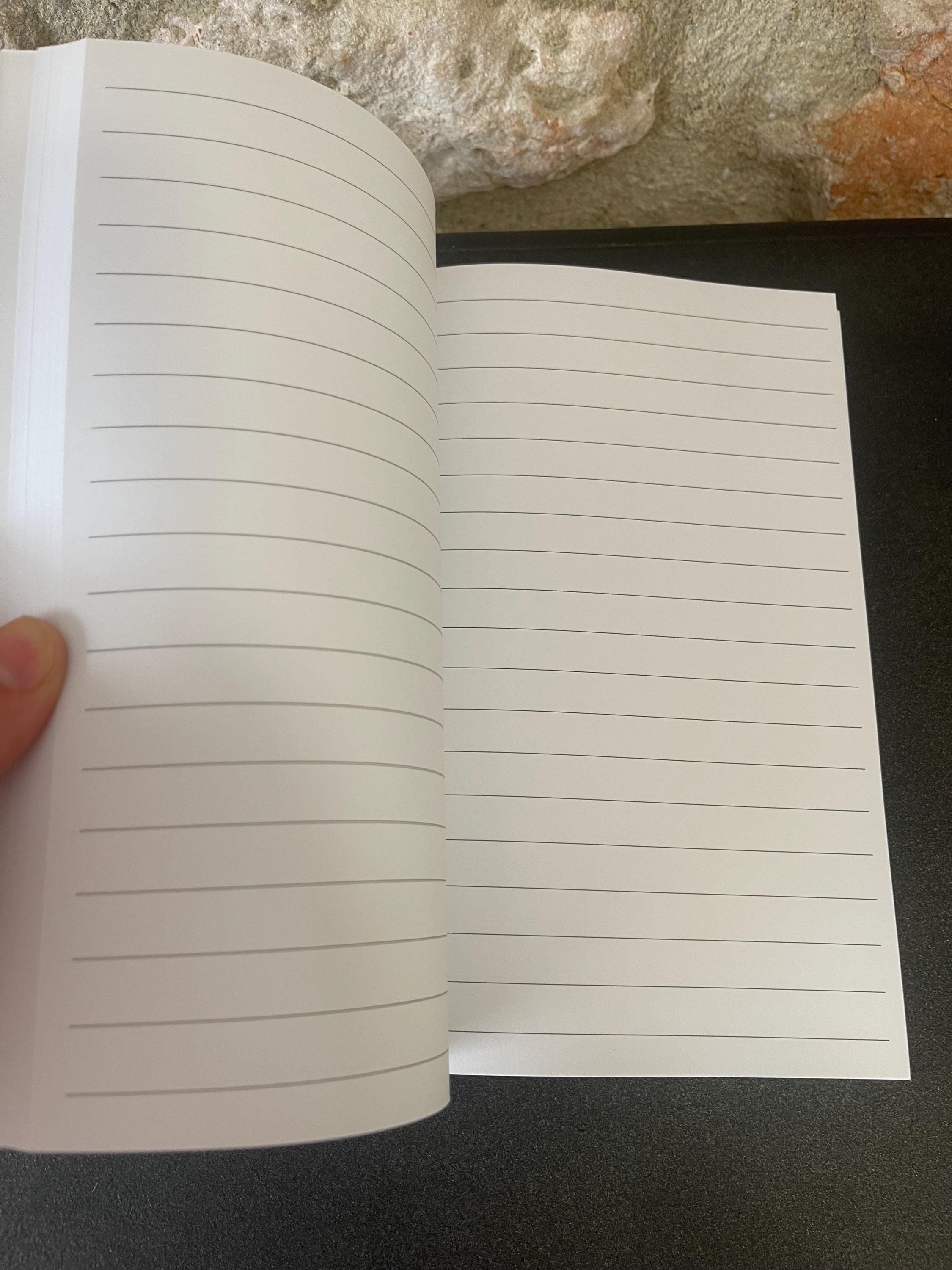 Marbled Notebook in gorgeous blues, a bold twist on tradition, soft recycled cover, 96 lined pages, practical notebook for daily use