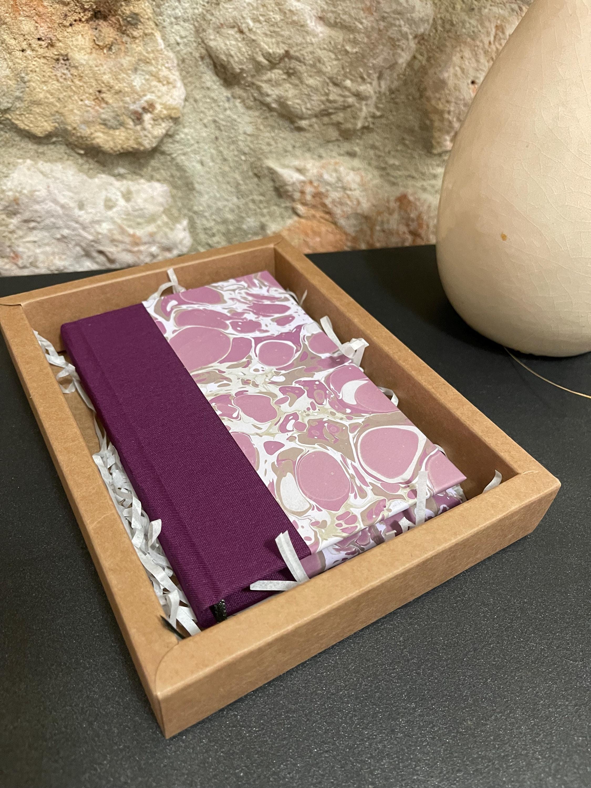 Lined Notebook | Gift Box Ready - Hand Made, Hand Marbled cover