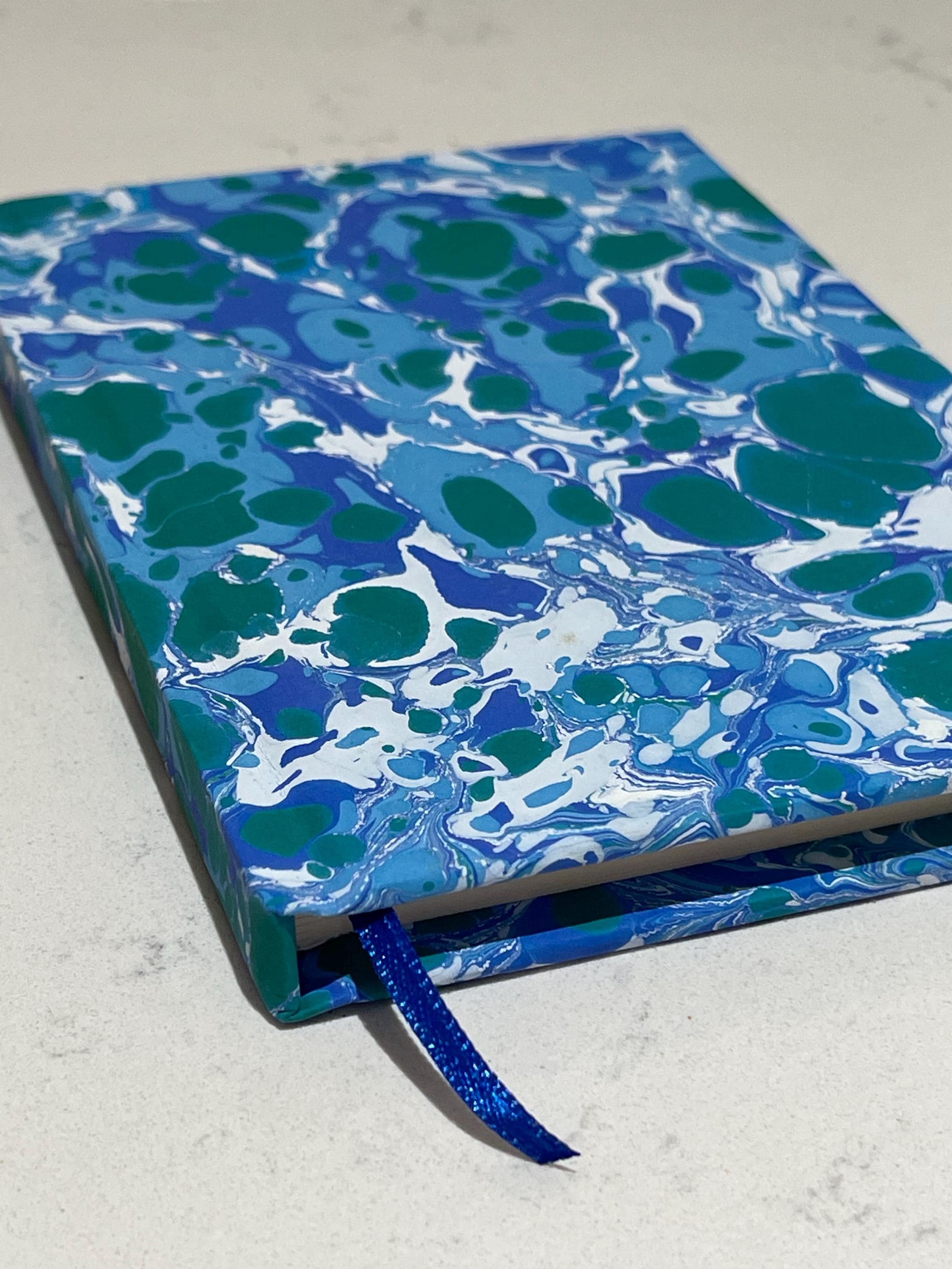 Sea inspired Hand Marbled Lined Journal | for Writers, Stationery Lovers