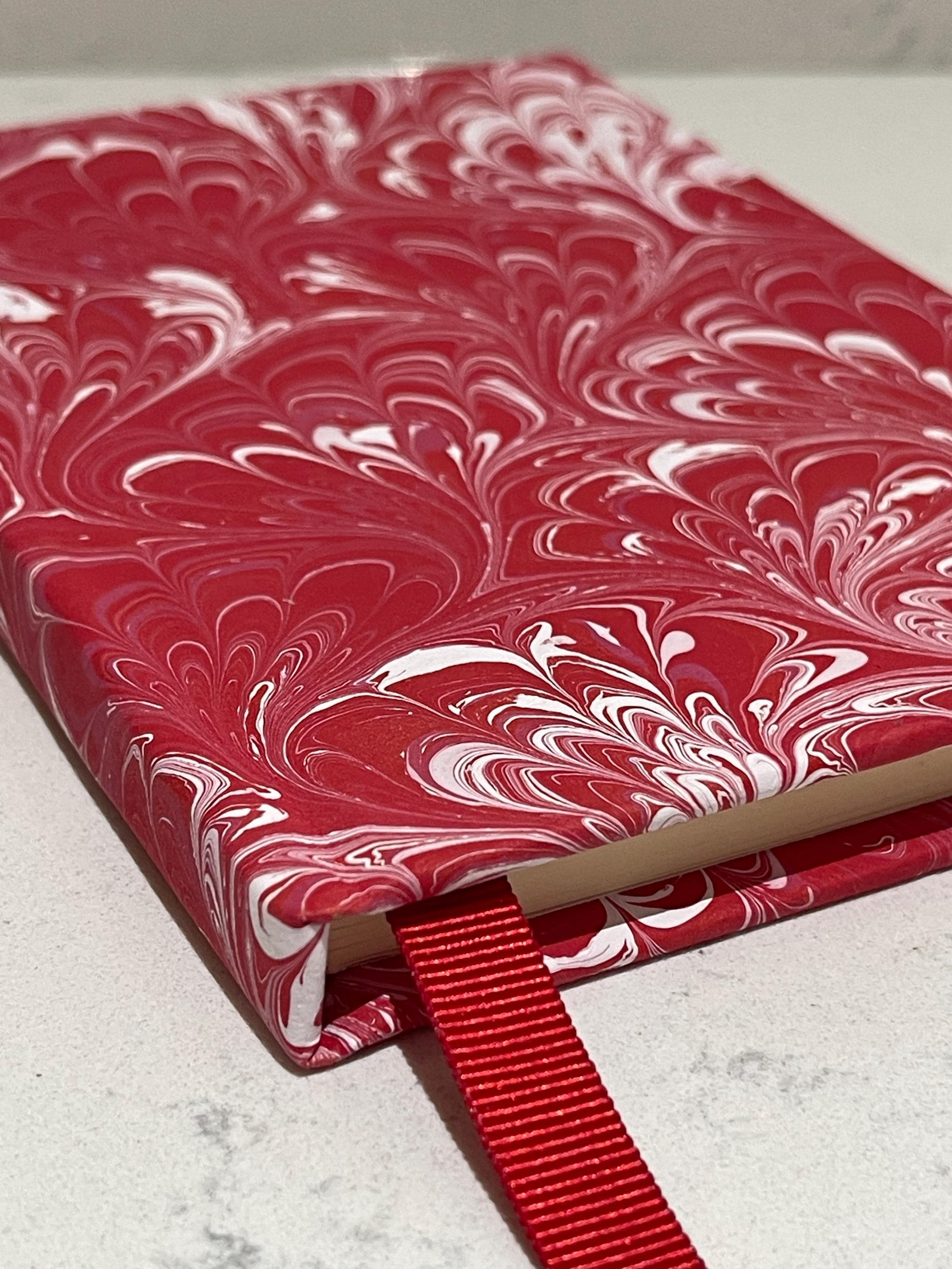 Floral Hand Marbled Lined Journal | for Writers, Stationery Lovers