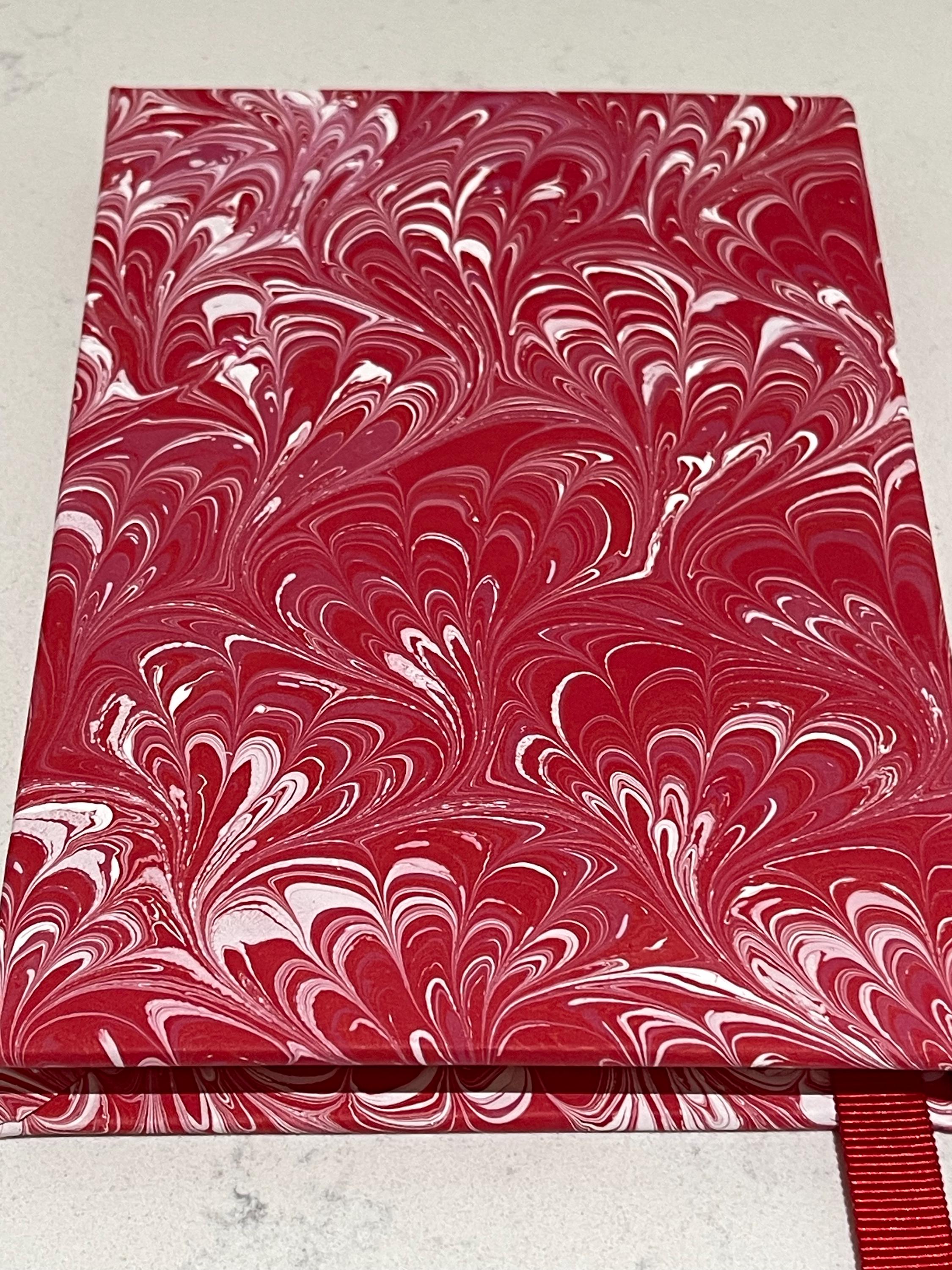 Floral Hand Marbled Lined Journal | for Writers, Stationery Lovers