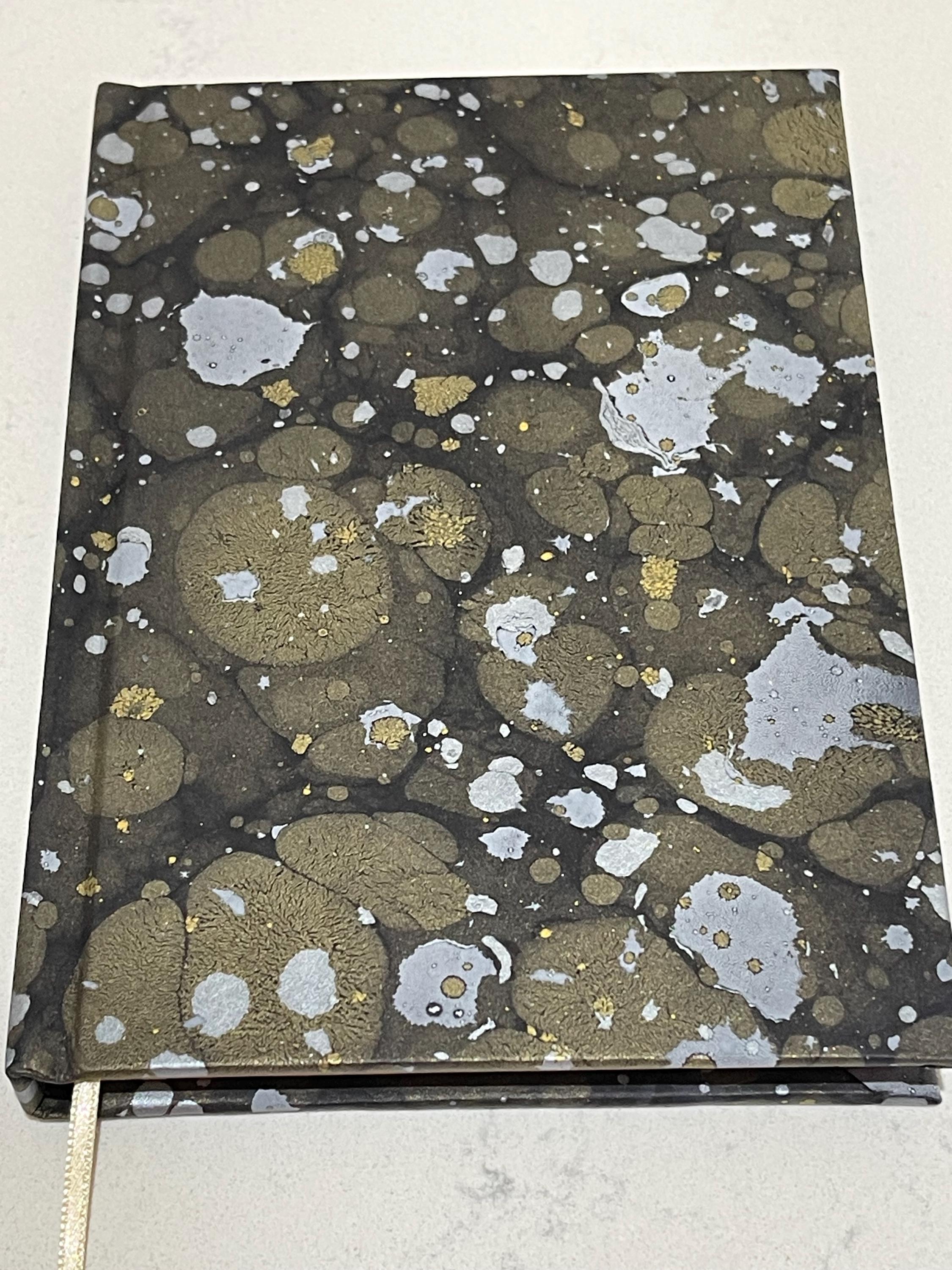 Mily way inspired Hand Marbled Lined Journal | for Writers, Stationery Lovers