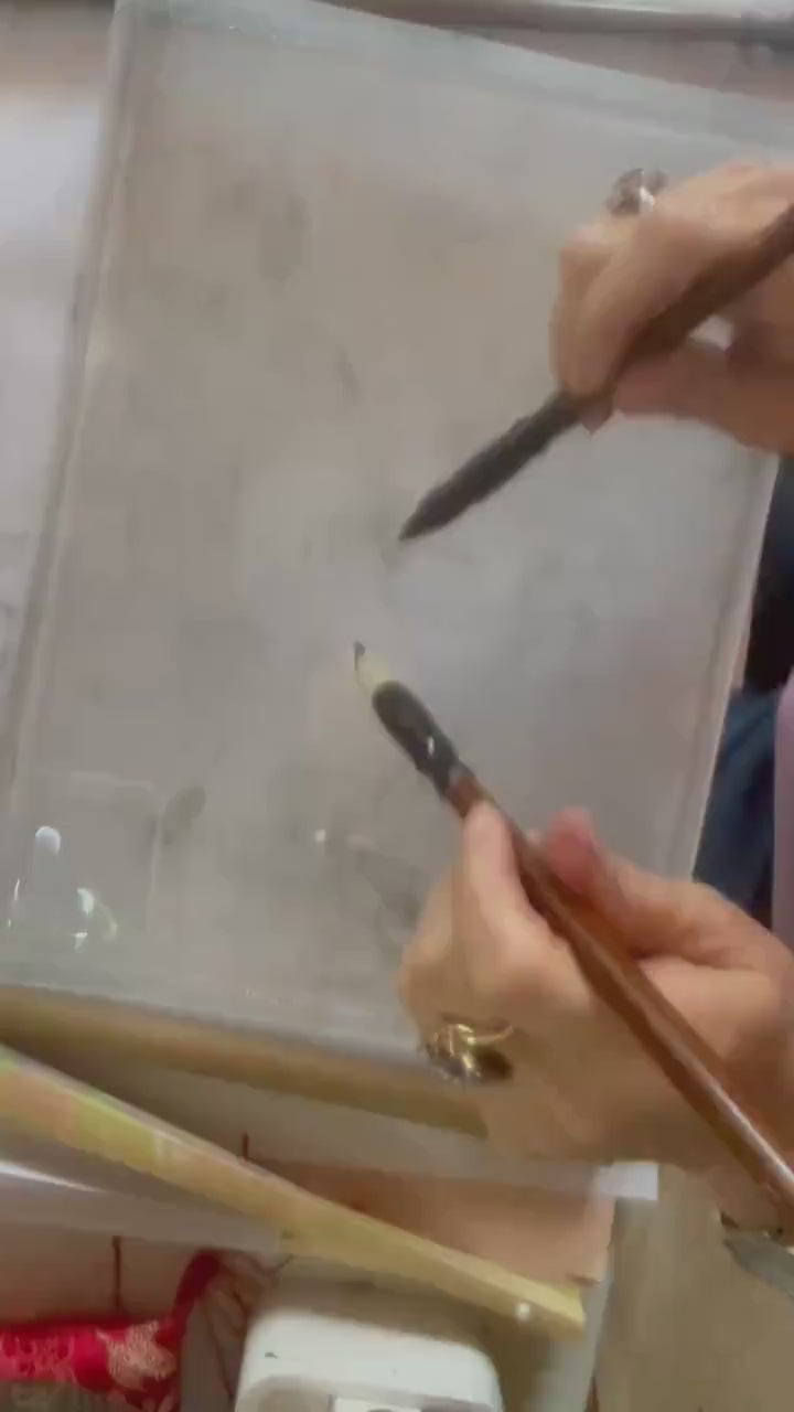 Suminagashi Kit, Japanese Ink Marbling Set, Mindfulness Gift, Meditation Art Supplies, Adults Self Care Gift, instructions in English/French