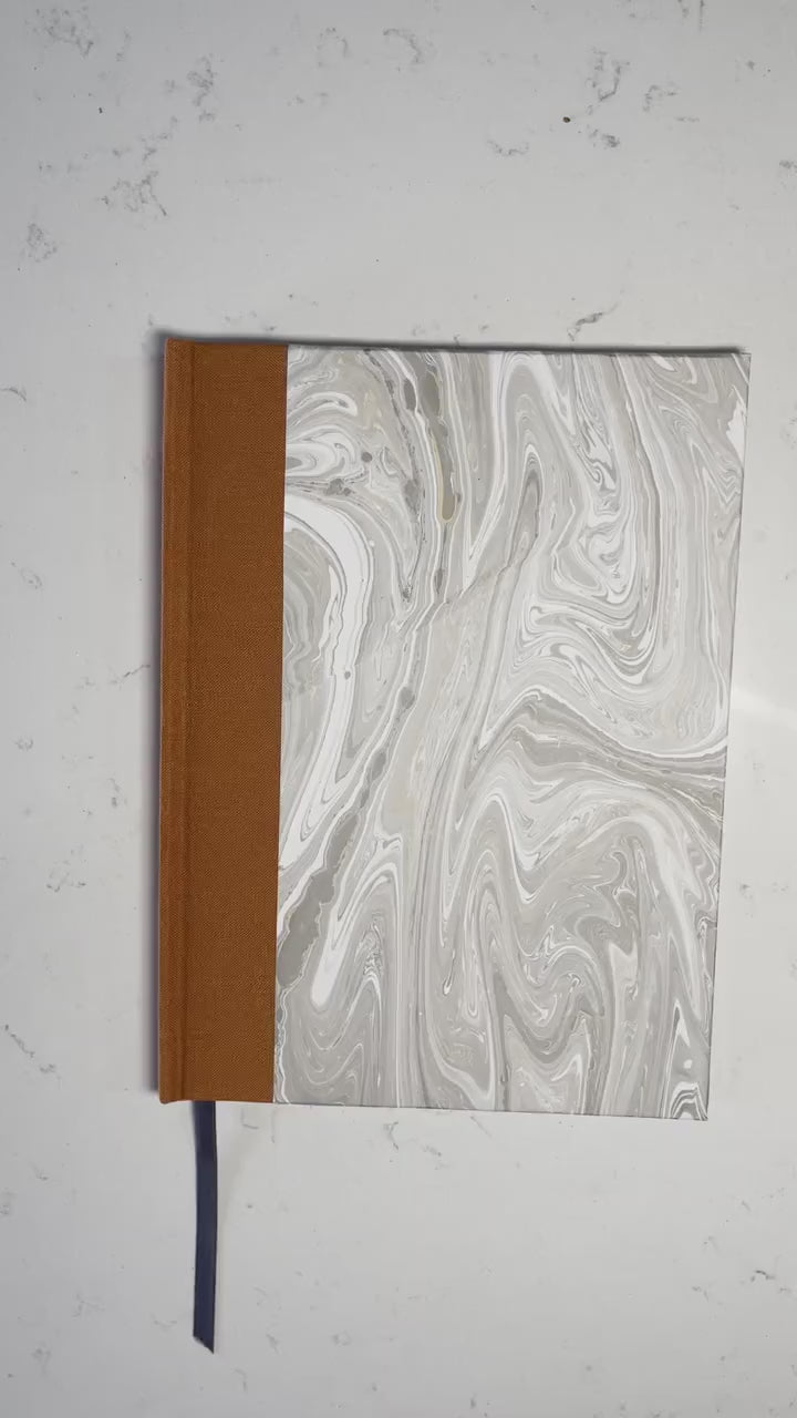 Marbled Notebook/Journal A5 Hard Cover, Hand Made