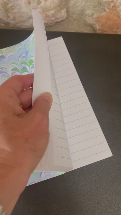 Printed Marbled Notebook — A Bold Twist on Tradition, soft recycled cover, lined pages, practical notebook for daily todo lists